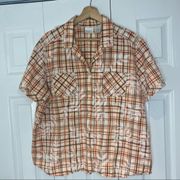 Erika Plaid Button Short Size XL