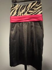 City Studio Black Zebra Dress