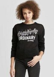 #1 HARRY POTTER Women’s Black Crew Neck Quote Sweater Size L