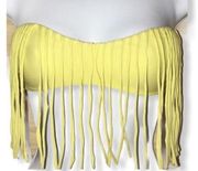 Acacia Fringe Bandeau Bikini Top in Lemonade