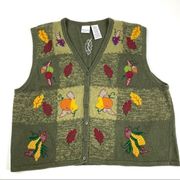 Vintage Bobbie Brooks Green Fall Vest