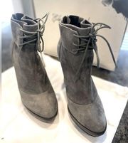 Elizabeth & James Suede grey boots 7.5