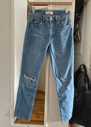 Straight Leg Distressed Jeans in “Sonoma Destroyed”