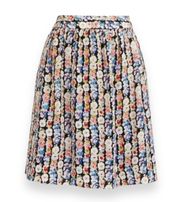 J. Crew Mercantile Floral Pleated Chiffon A-Line Skirt