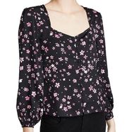 Nwt CUPCAKES & CASHMERE Sapphire Floral Blouse S