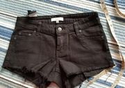 Talula The OC Black Frayed Cut Off Denim Jean Shorts~Size W 25