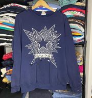 Vintage Distressed Cowboys  Football Crewneck Pullover Sweater Adult Size XL