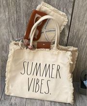 Summer Vibes frayed Canvas  Tote