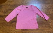 Pink 3/4 Sleeve Top