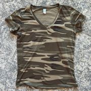 Alternative Apparel Camo V-Neck Shirt