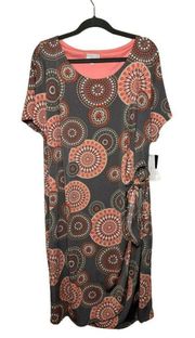 NWT Signature By Robbie Bee Ladies Short Sleeve Midi Scoop Neck Dress SZ 3X