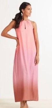 Evereve Roan + Ryan NWT Pink Orange Ombre Lola Halter Maxi Dress Size XS