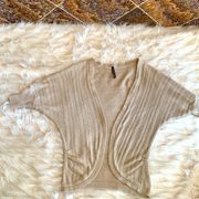 Absolutely Creative World Wide Beige Knit Cardigan Size Medium