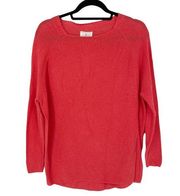 LOFT Lou & Grey Womens Size XS Sweater Tunic Dolman Red Lightweight Knit NWT