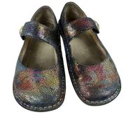 Alegria Paloma Aura Multicolor Rainbow Mary Jane Comfort Shoes Size 37