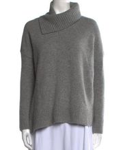 All Saints Women's Cashmere Turtleneck Sweater Gray 100% Cashmere Size XS