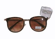 Sunglasses Brown Lens Tortoise Gold Frame 100% UV Protect NWT