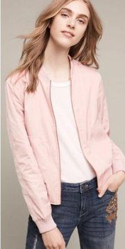 Anthropologie Hei Hei Baby Pink Bomber Jacket Size Small