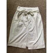 Ann Taylor women’s size 2 paper bag white denim skirt