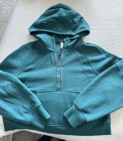 Lululemon Green Jasper Scuba Oversized Half Zip