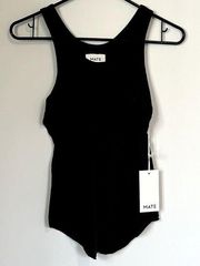 NWT MATE the Label Charcoal Gray Organic Cotton Flynn Tank - Extra Small