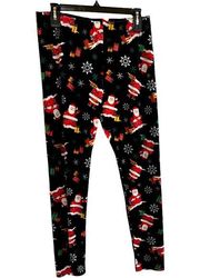 No boundaries holiday Christmas Santa leggings junior XL