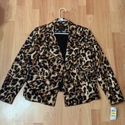 cheetah print blazer jacket