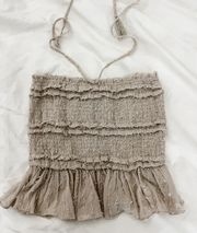 Ruffle halter top