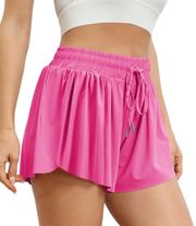 Pink Flowy Shorts