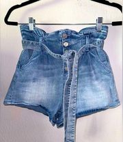 Paper Bag High Waisted Shorts Size 7