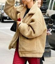 .AM.GIA Pixie Sherpa Teddy Coat Oversized