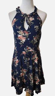 Women’s  Navy blue floral mini dress