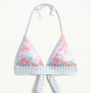 Splendid Swim Top Bellini Reversible Halter Bra Bikini Sz M NWT Stripes/ Tie Dye