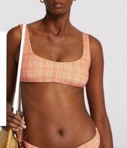 SOLID & STRIPED Elle Yellow/Orange Reversible Bikini Top