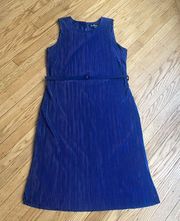 SAM EDELMAN sleeveless blue mini pleated dress size 12