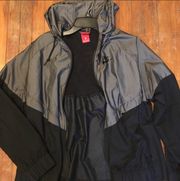 Vintage Black Windbreaker Jacket