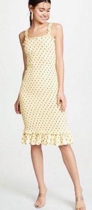 Faithful The Brand Nadine Midi Dress In Lemon