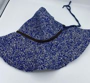 Duluth trading Co. packable sun hat blue and white floral size S/M outdoor hike