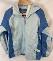 Columbia Womans Two Toned Windbreaker Jacket Size Medium