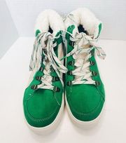 American Eagle Green Sherpa High Top Sneakers NWT- Size 10