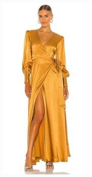 House of Harlow 1960 x REVOLVE Maxi Wrap Dress in Gold