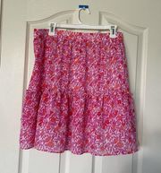 J. Crew Tiered Midi Skirt Floral Women’s Large