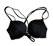 Shade & Shore Target  Black Push-up Padded Bikini Top 36C