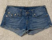 True Religion cutoff mini shorts