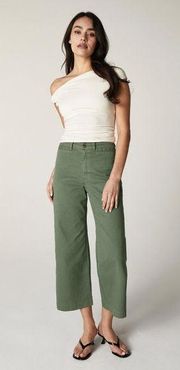 unpublished Gemma High-Rise Mod Sailor Pants in Mulholland Olive Green Size 30