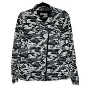 Grey's Anatomy iMPACT Asymmetric Zip Camo Print Scrub Jacket Medium