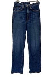 Rag & Bone/JEAN Ruth Super High-Rise Straight Jeans in Baywater Size 23