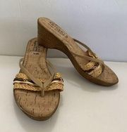 Tuscany Easy Street Made In Italy Brown sandals Shoes 9.5 M RARE HTF