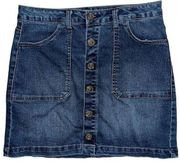 Kensie blue Jean button skirt 6/28