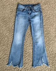 BlancNYC The Varick Kick Flare size 24 denim blue jeans